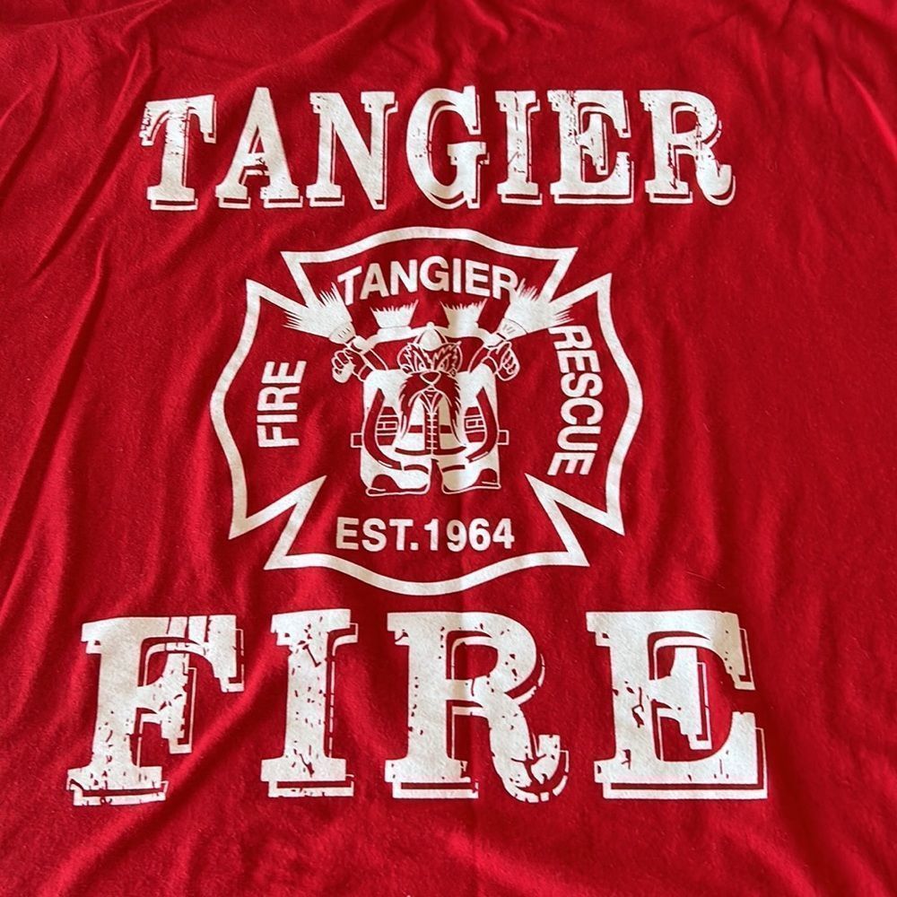 Tanger fire station 21 red short sleeve shirt size XL - Picture 6 of 16